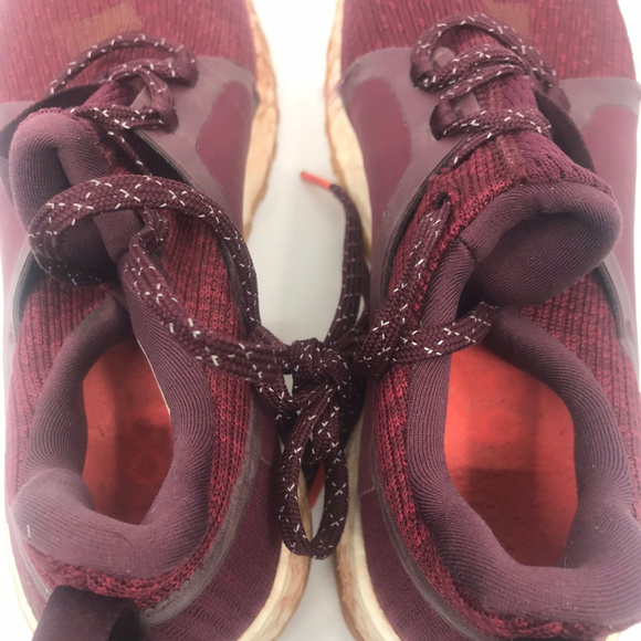 Adidas Pure Boost Red Sneakers Size 7F/6M - Picture 4 of 8